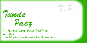 tunde pacz business card